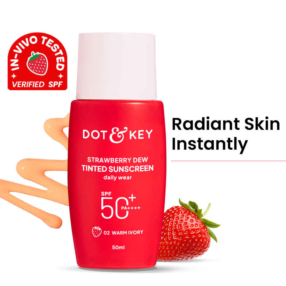 Dot & Key Strawberry Dew Tinted Sunscreen Spf 50+ Pa++++ - 02 Warm Ivory