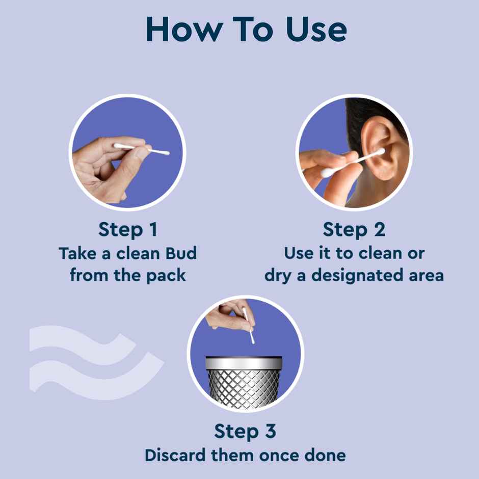 GUBB Cotton Buds Paper Stick In Pouch