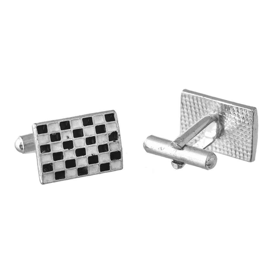 Voylla Signature Checkered Men's Cufflinks