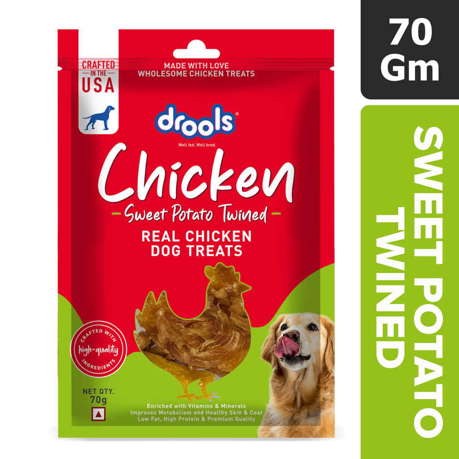 Drools Sweet Potato Twined Dog Treats, Best For Training & Bonding | For Puppy & Adult