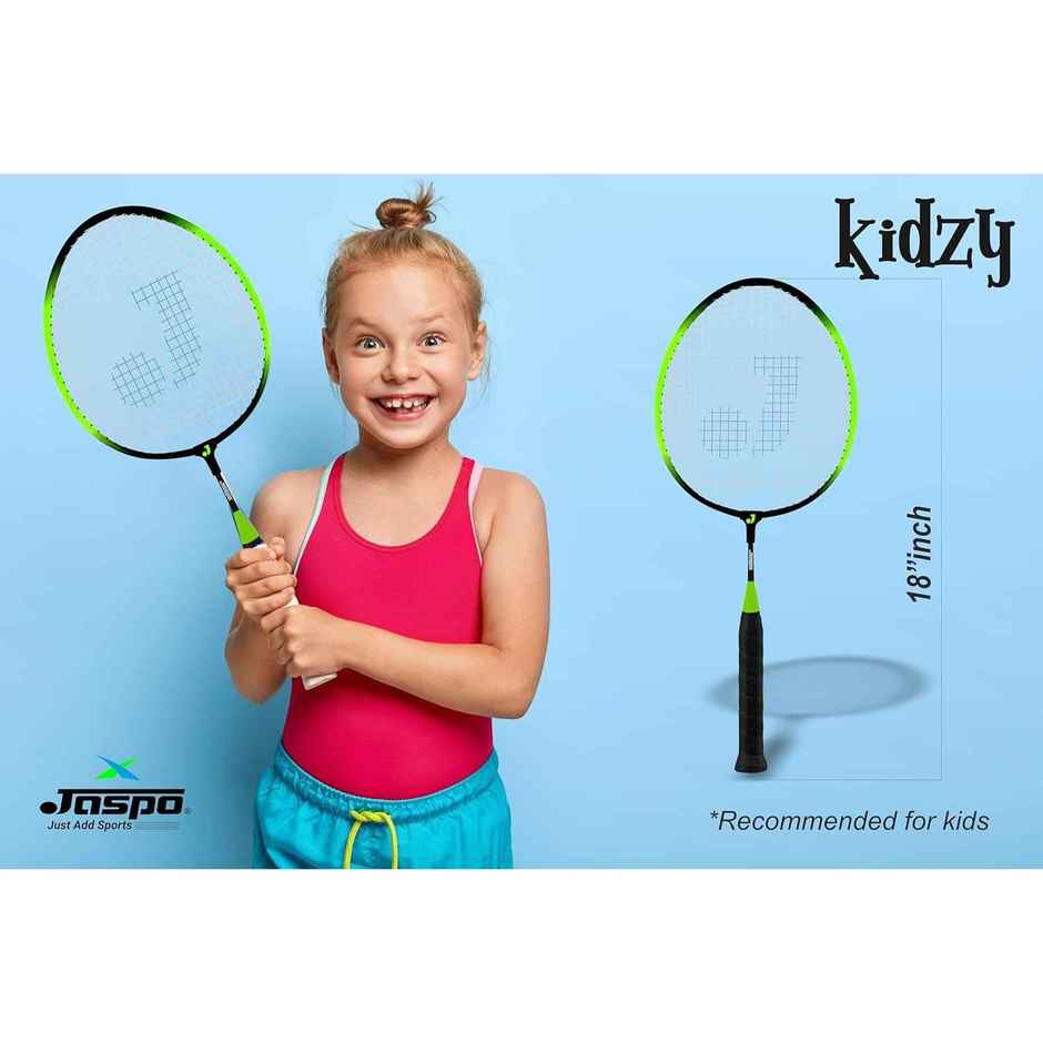 Jaspo Kidzy Steel Badminton Racquet 6 Set Multi With Nylon Shuttlecock