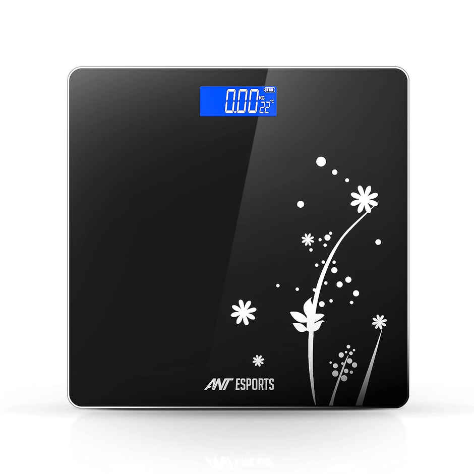 Ant Flora Bud Digital Body Weighing Scale | Black - 1 Unit