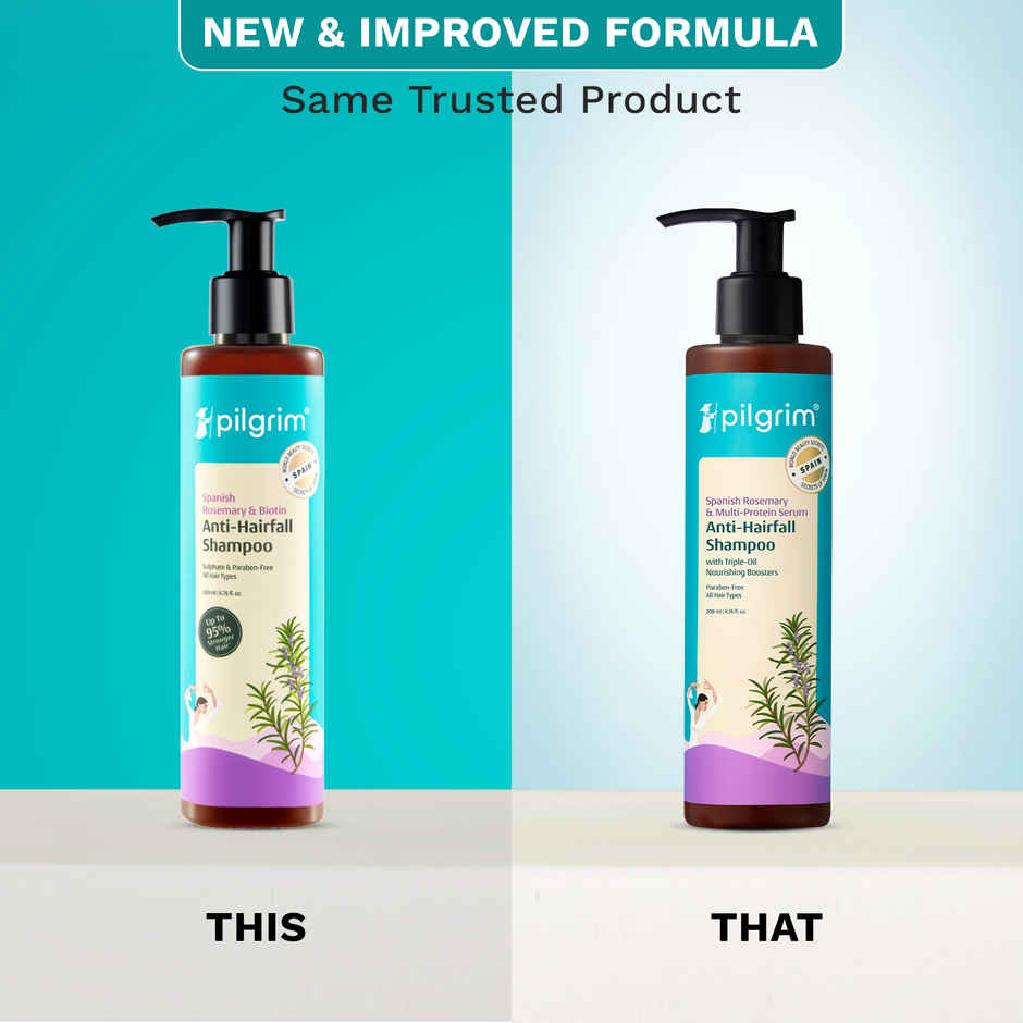 Pilgrim Spanish Rosemary and Biotin Anti-Hairfall Shampoo for Hair Fall & Stronger Hair