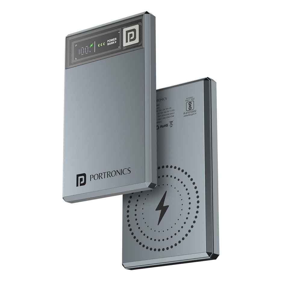 Portronics Magclick 5k 5000 mAh Slim Magnetic Wireless Powerbank with 20W Wired Output