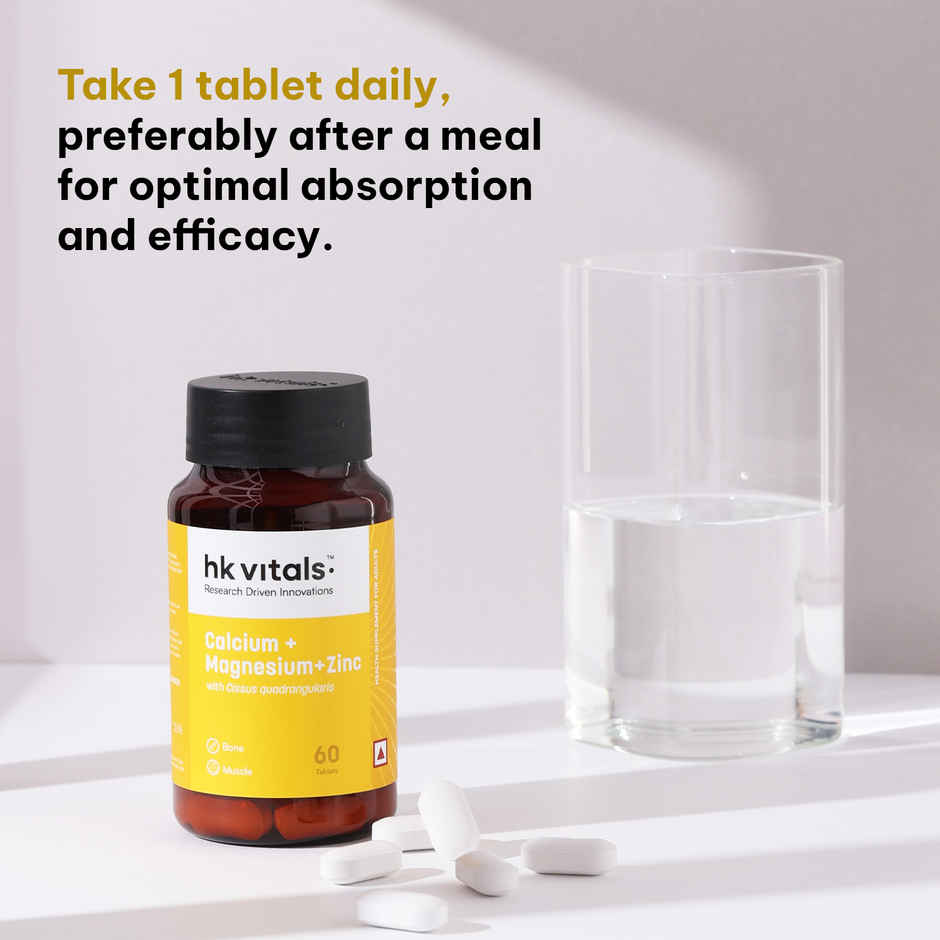 hk vitals Calcium Magnesium and Zinc 60 Tablets