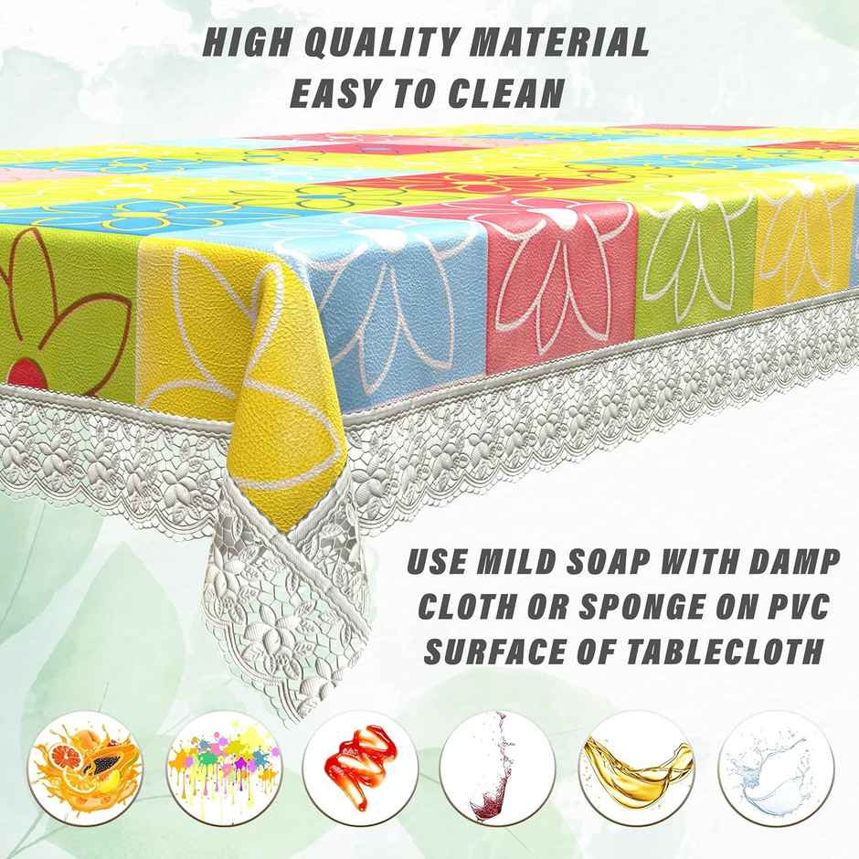 Kuber Industries Table cloth|Center Table cover|Round Table Cover|Table Cover 4 Seater|Multicolour