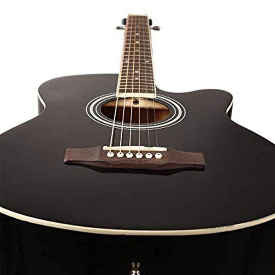 Kadence Guitar Frontier Series - Electric Acoustic Black Guitar with EQ & Accessories