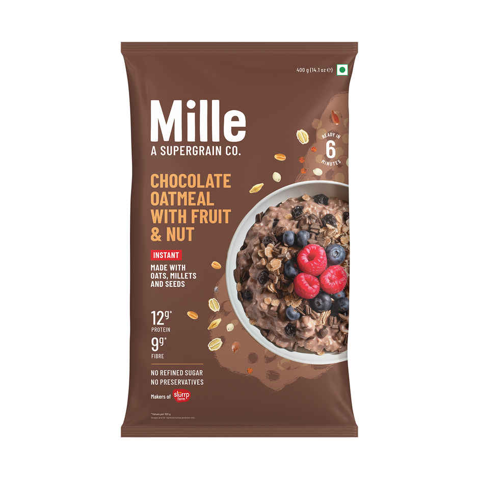 Mille Instant Chocolate Oats with millets | almonds and flax seeds