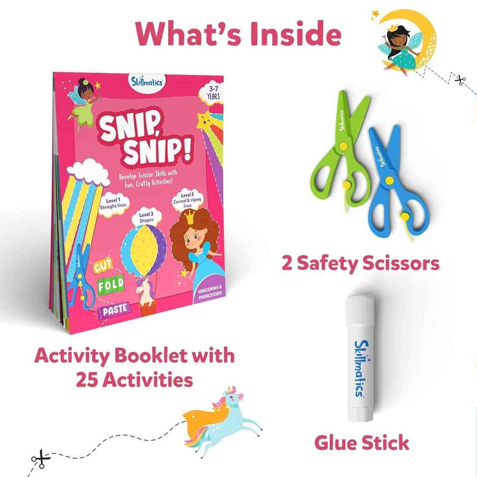 Skillmatics Snip Snip -Unicorn & Princesses