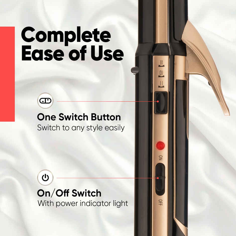 Vega 3 in 1 Hair Styler Straightener, Curler and Crimper for Women, Multi Hair Styler (VHSCC-01)