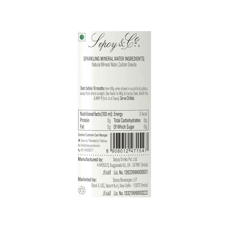 Sepoy & Co. Sparkling Water | Carbonated Beverage
