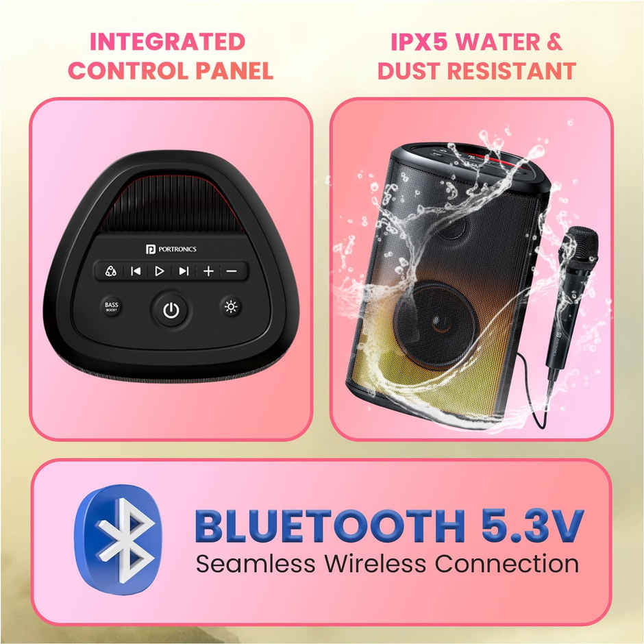 Portronics 60W High Power Party Speaker | Black