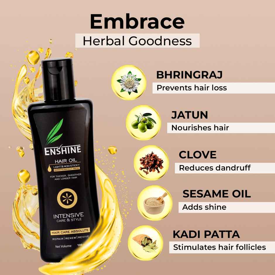 Enshine Hair Oil | Reduces Breakage | Promotes Hair Growth