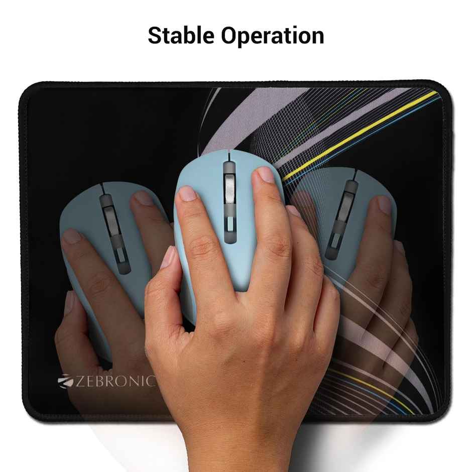 Zebroincs MSP-X2 Mouse Pad, Speed and Precision Operation, Smooth Cloth Surface  - Black