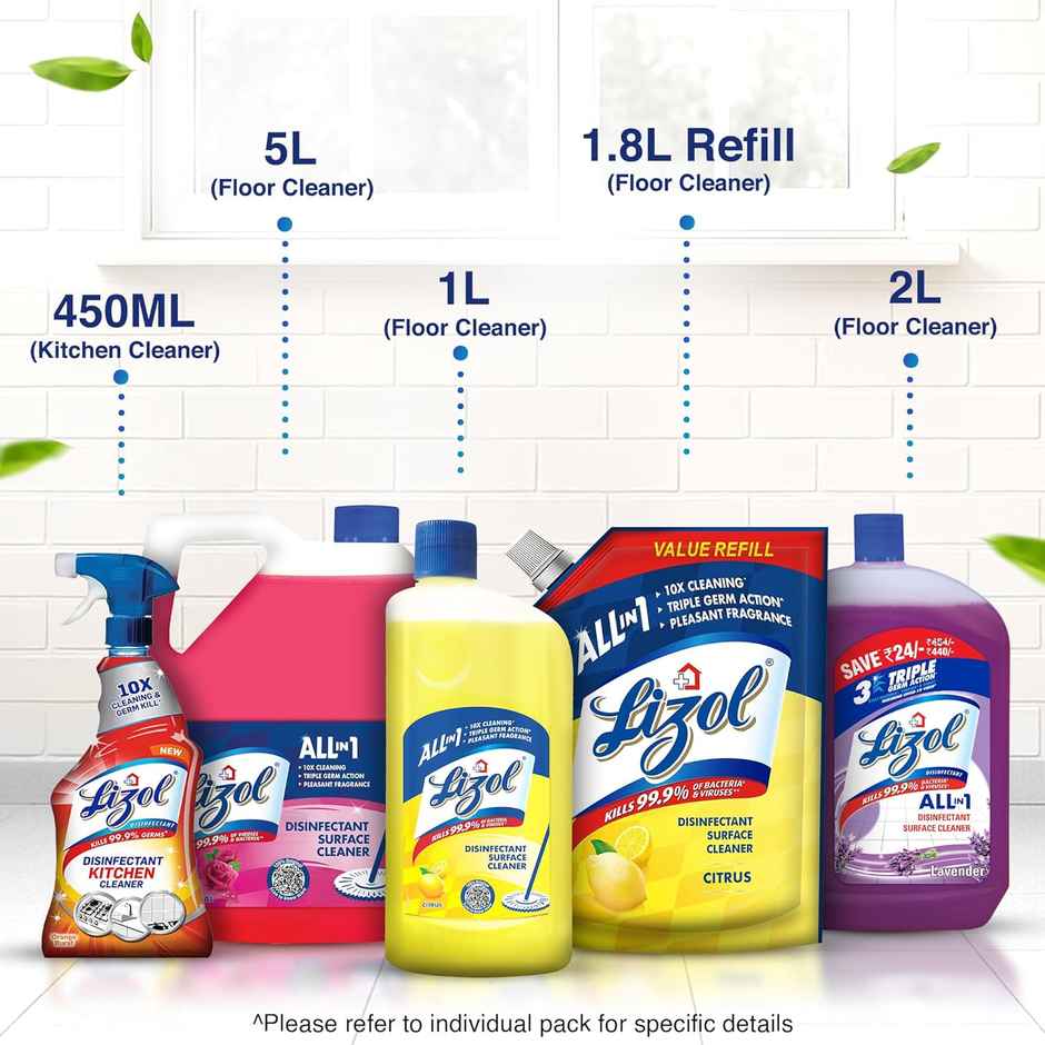 Lizol Disinfectant Surface & Floor Cleaner Liquid Floral