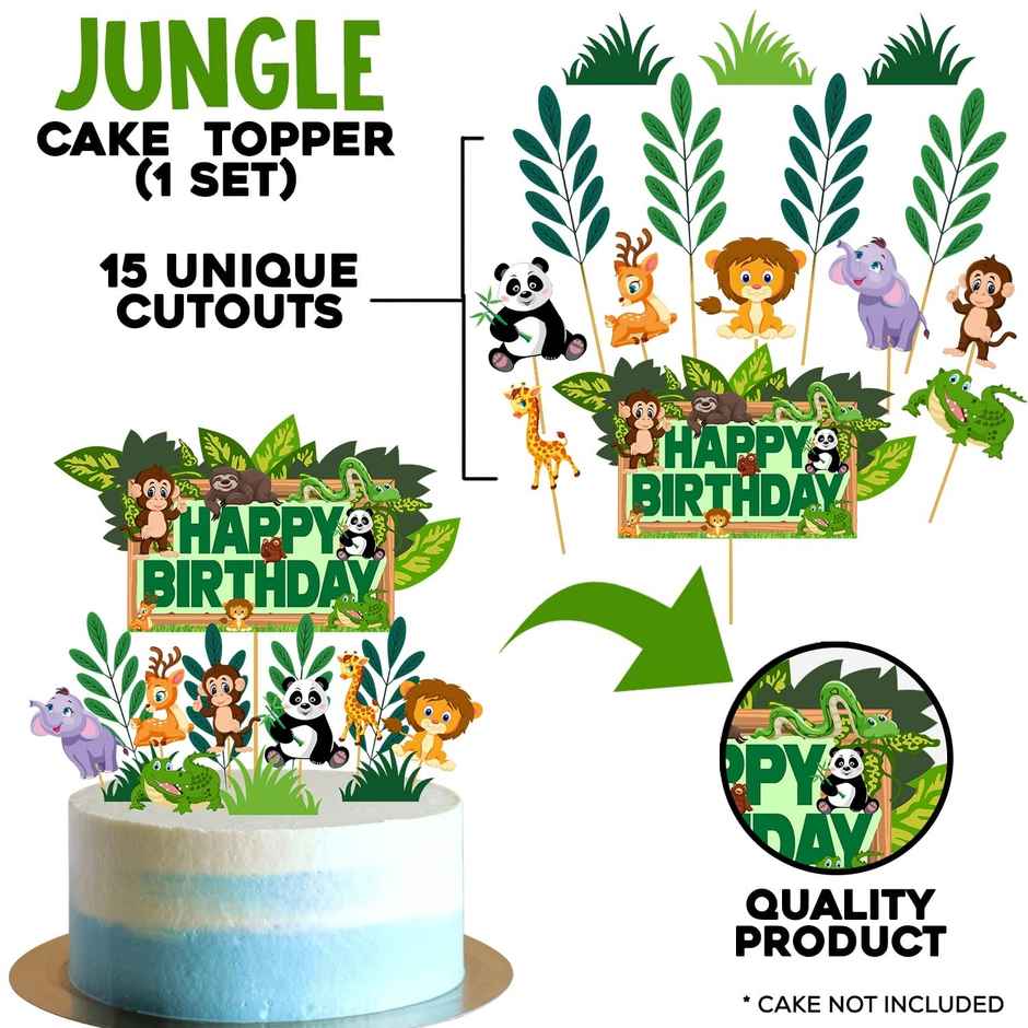 Jungle Theme Cake Topper | Party Propz