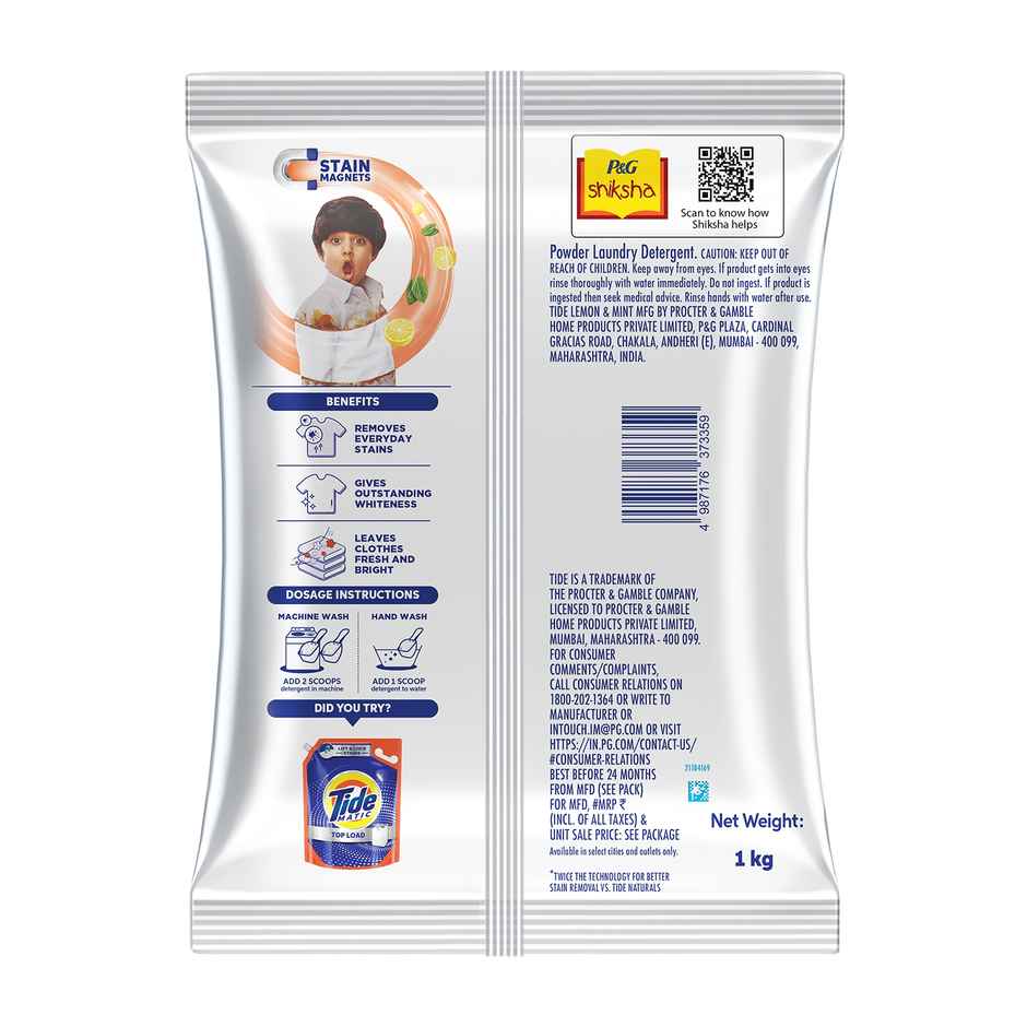 Tide Plus Lemon & Mint Detergent Powder