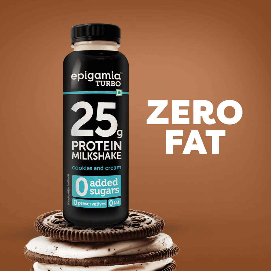 Epigamia Turbo Cookies and Cream Protein Milkshake
