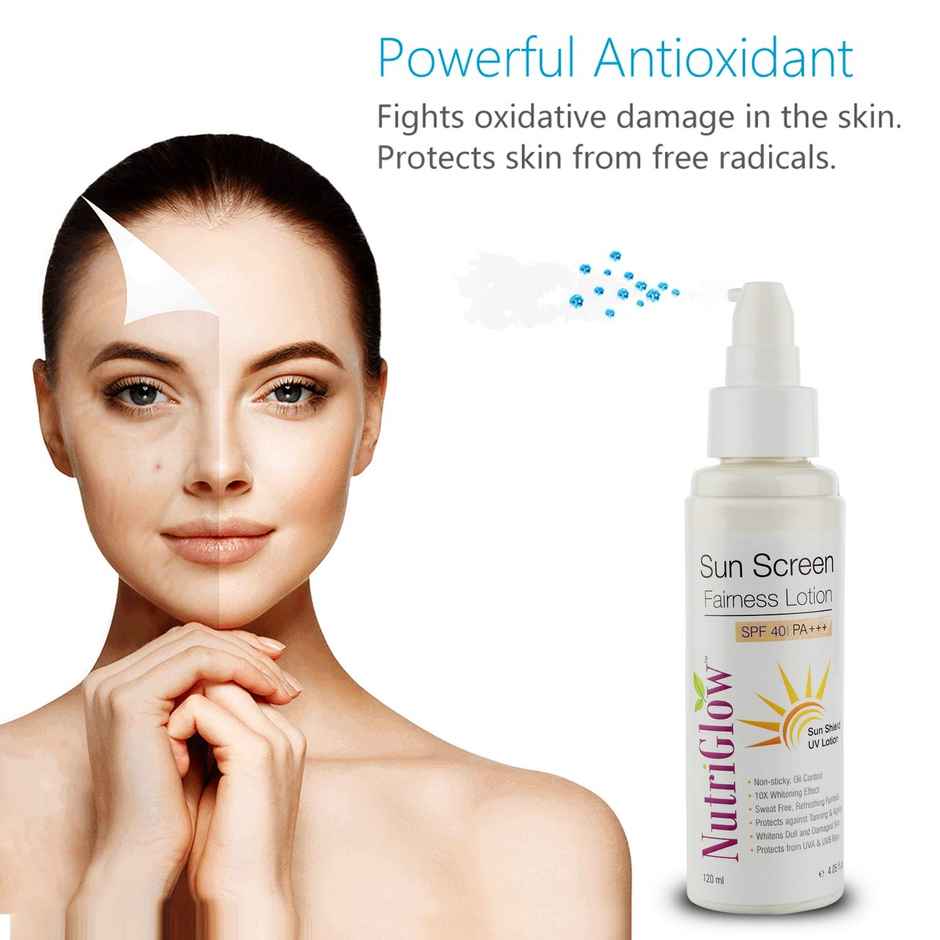 NutriGlow Sun Screen Fairness Lotion | SPF 40 PA+++