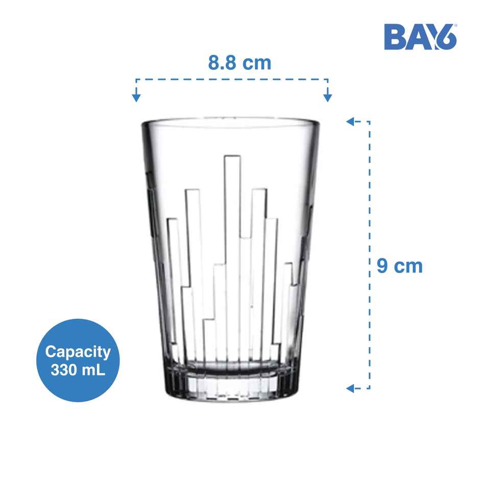 BAY6 Imported Juice & Water Glass - 330 ml - (6pc)