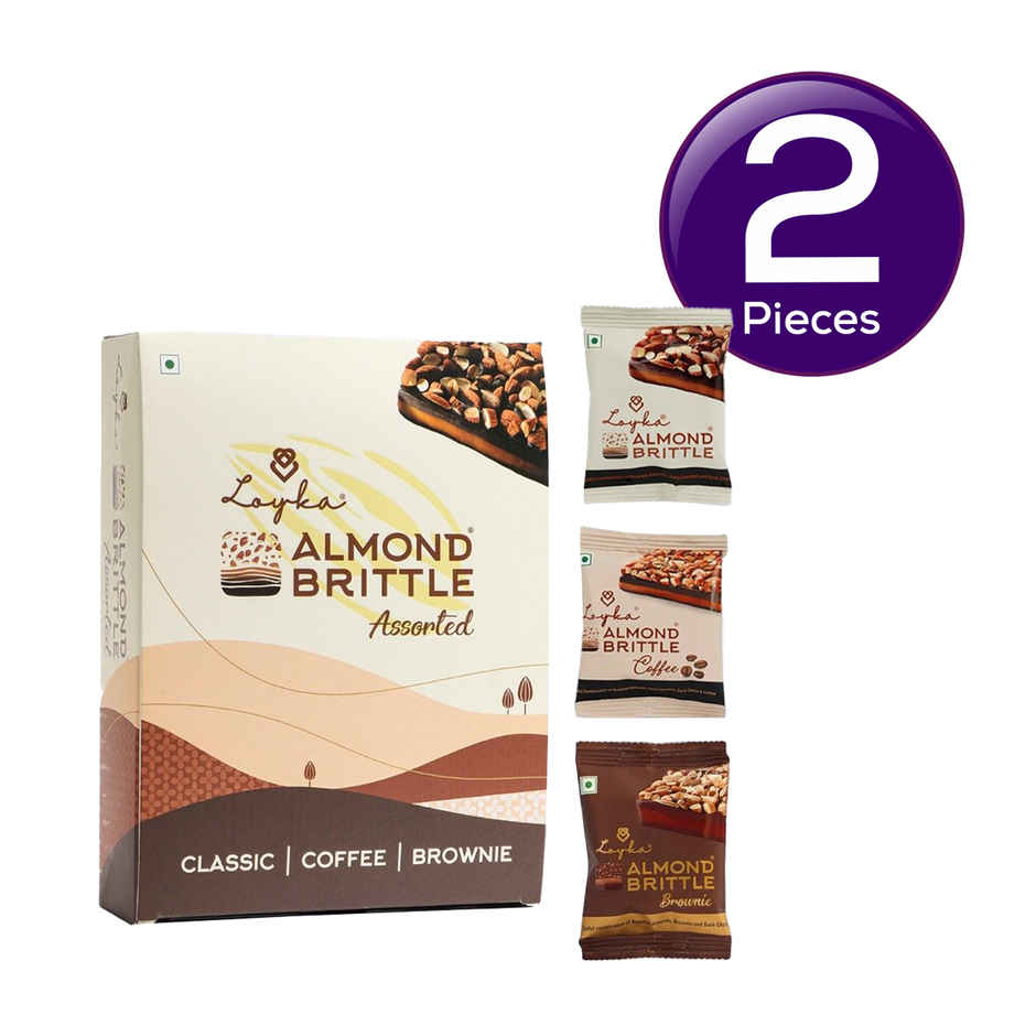 Loyka Almond Brittle Assorted (Classic,Coffee, Brownie) Combo