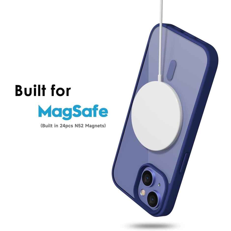 ExpressB For iPhone 13 And 14 Case Thin Matte Anti-Scratch For Magsafe Shockproof Protection - Blue