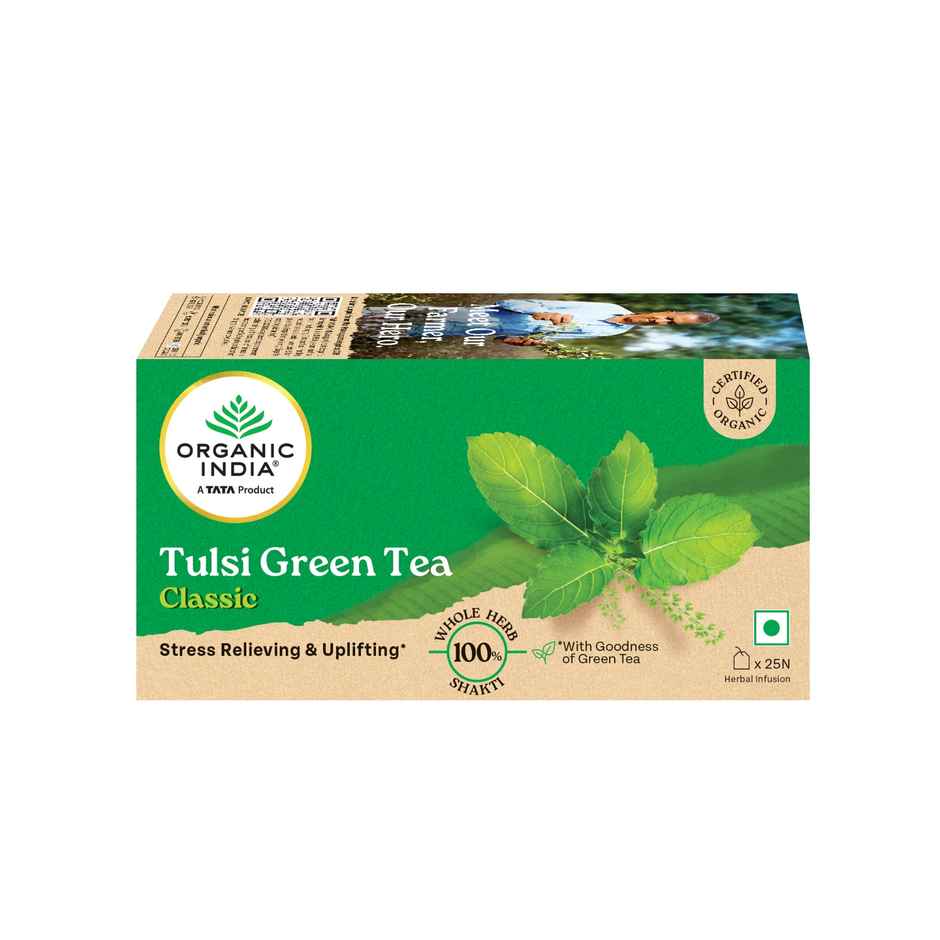 Organic India Tulsi Green Tea Classic Herbal Infusion Bags
