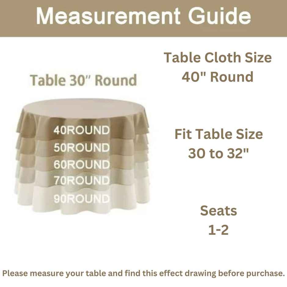 Lushomes Round Table Cloth - Black Checks | Cotton | 40 inch
