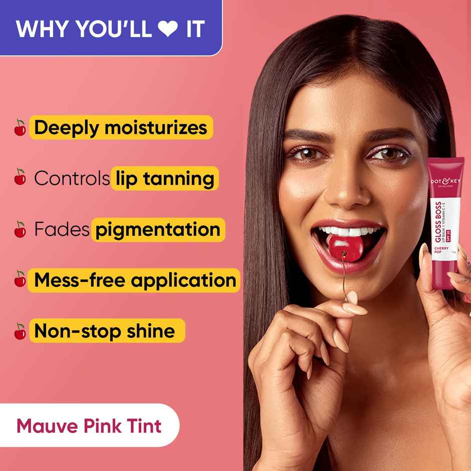 Dot & Key Gloss Boss Tinted Lip Balm SPF 30 Vitamin C + E - Cherry Pop