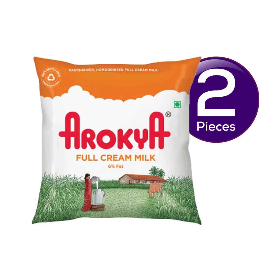 Arokya Full Cream Fresh Milk (Pouch) Combo