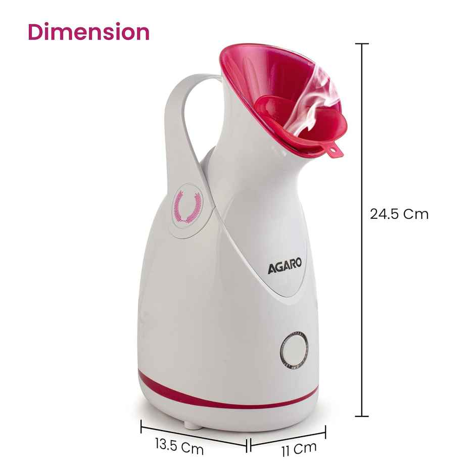 Agaro Facial Steamer With Nano Ionic Hotsteaming Technology Opening Skin Pores,100 Ml Water Tank