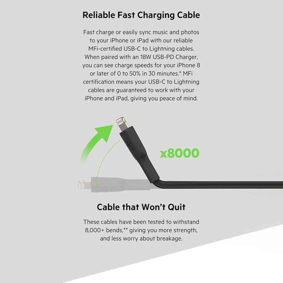Belkin Lightning To Type C Cable | 1 m | Black