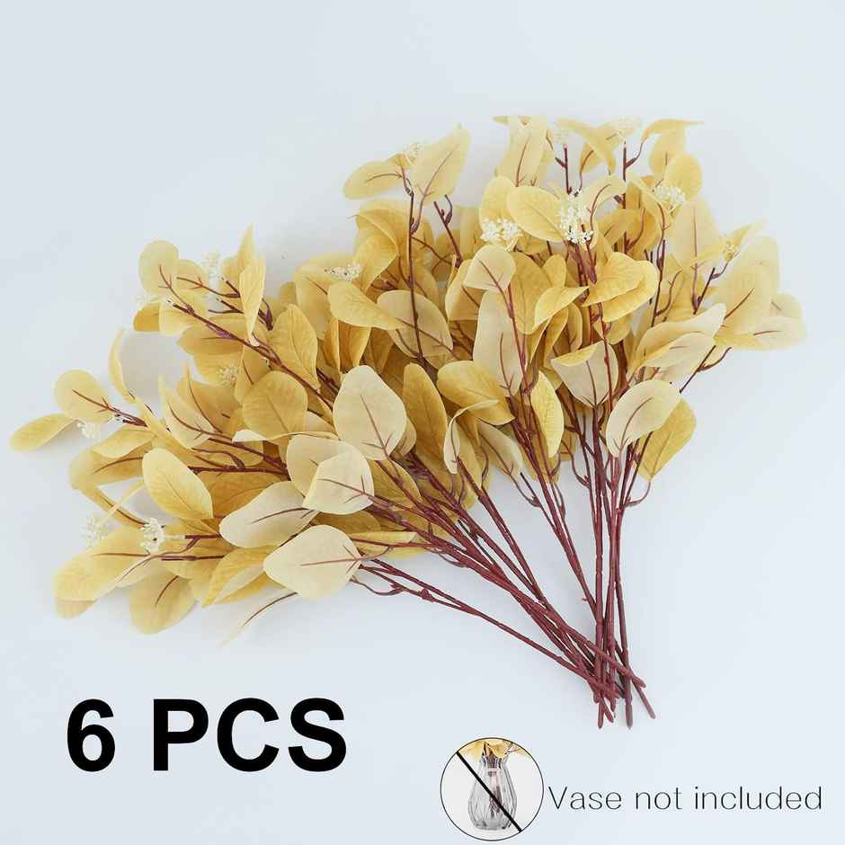 TIED RIBBONS Artificial Eucalyptus Flowers Bunches | Pink - 19.6 in