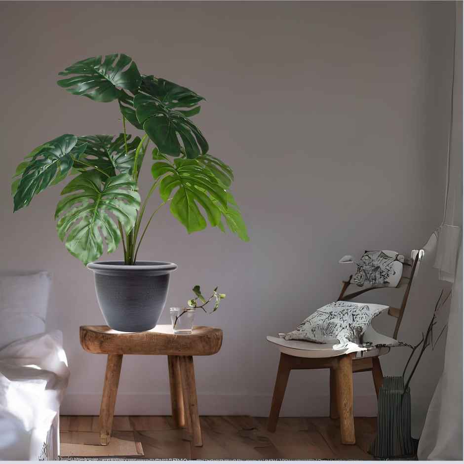 Go Hooked 12 Artificial Monstera Plant Leaves with Complimentary Nursery Pot