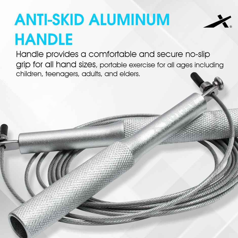 Vector X Vxf-1650 High Speed Steel Skipping Rope Weighted Jump Rope Fitness For Women Men