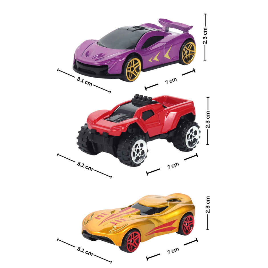 Race N Roll 1:64 Metal Die Cast Car | Mc.ch.tr | Pack of 3