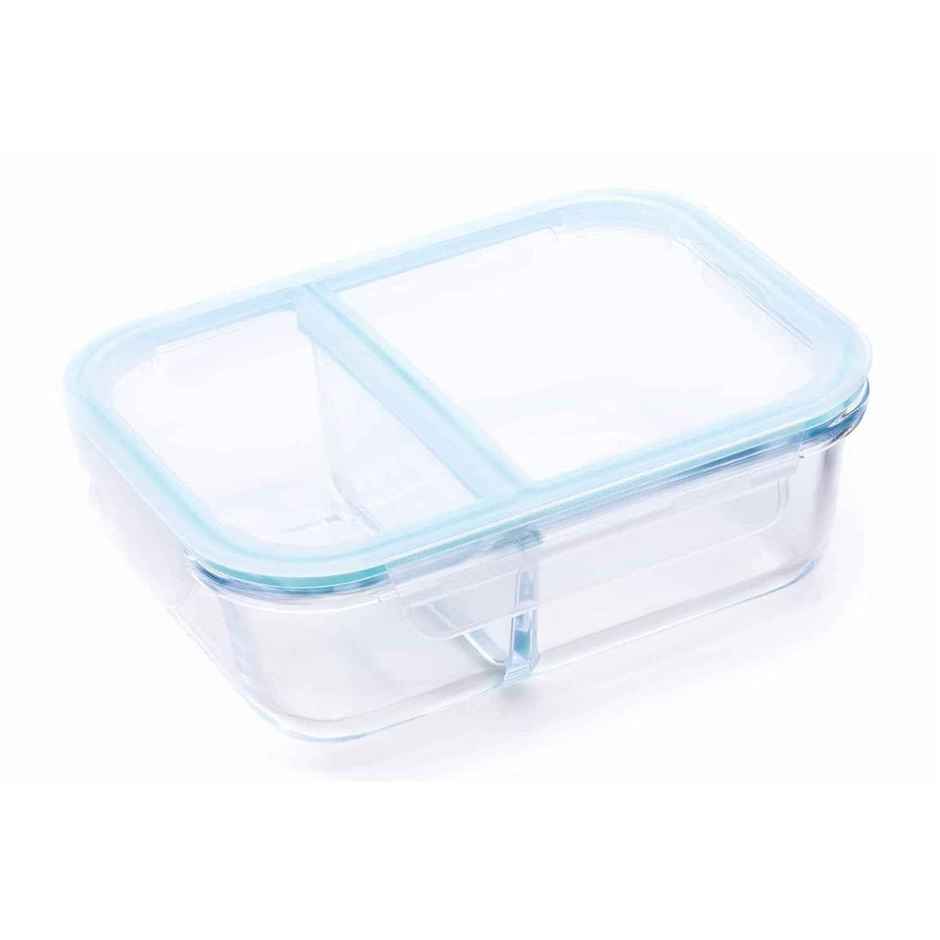 Signoraware Borosilicate Glass Lunch Box | 1000 ml | Clear | Glass Tiffin Box
