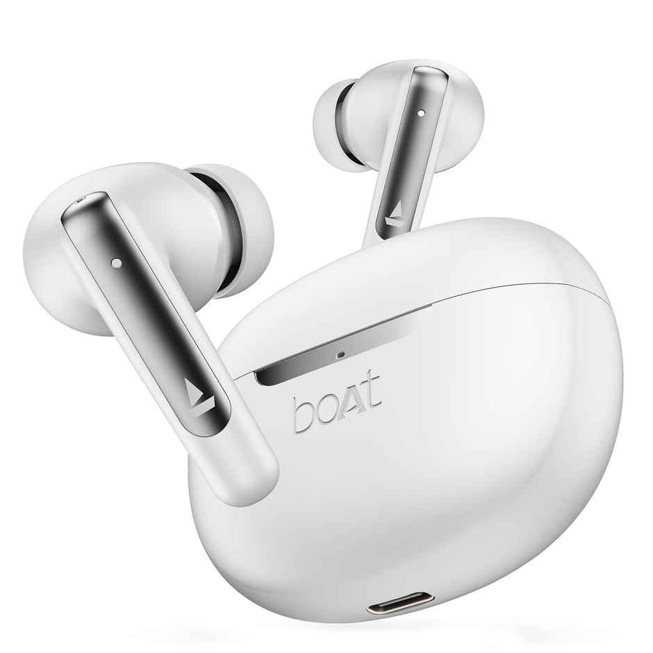boAt Airdopes 141 ANC TWS Earbuds with mic,Active Noise Cancellation (32dB), 50ms Low Latency, 4Mics ENx, 42Hrs Battery, Fast Charge, IPX5, v5.3 Bluetooth - White