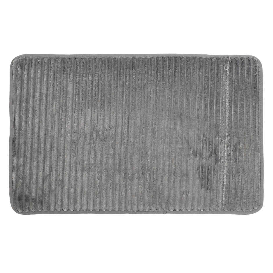 Status Ribbed Foam Mat 40 Cm x 60 Cm - Grey