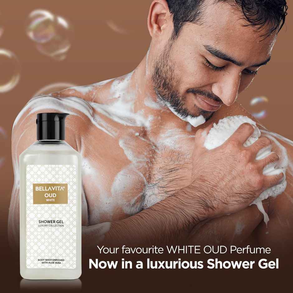 BellaVita OUD White Unisex Shower Gel for Men and Women