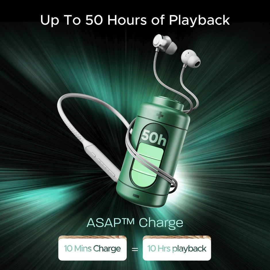 boAt Rockerz 255 Z Plus BT Neckband w/AI-ENx Tech, Spatial Audio, 50H Playback,(Slate Grey)