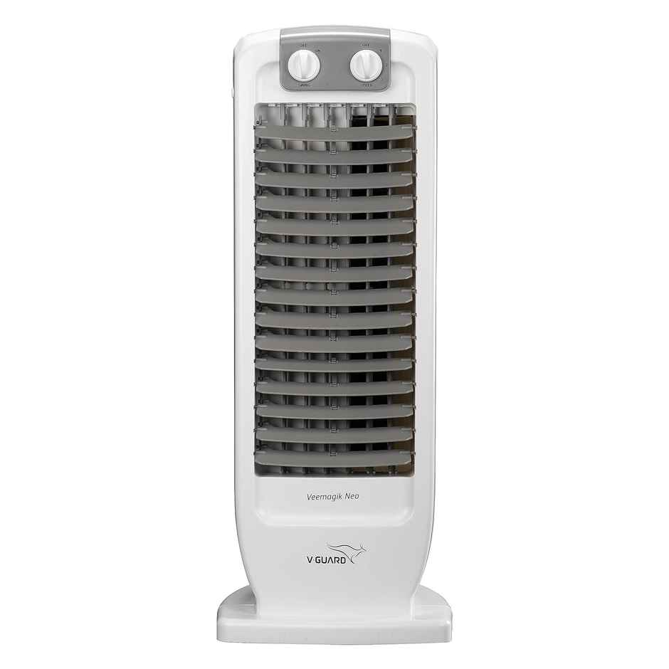 V-Guard Veemagik Neo 17 (43.5Cm) Tower Fan | 1300 Rpm, 2401 Cfm Air Flow | Grey White