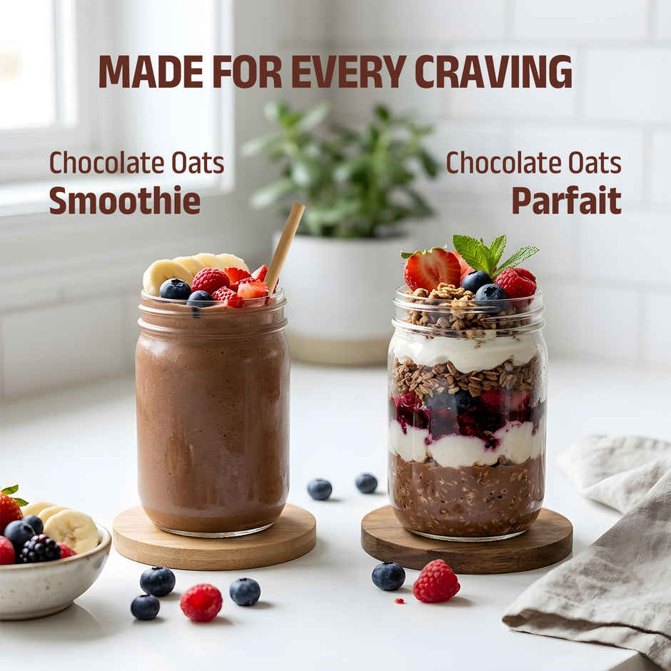 Pintola High Protein Oats Dark Chocolate With Almonds Raisin Pumpkin And Chia Seeds