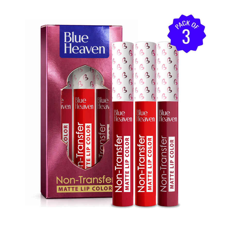 Blue Heaven Non Transfer Liquid Lip Color Matte Finish Waterproof | Red Maroon