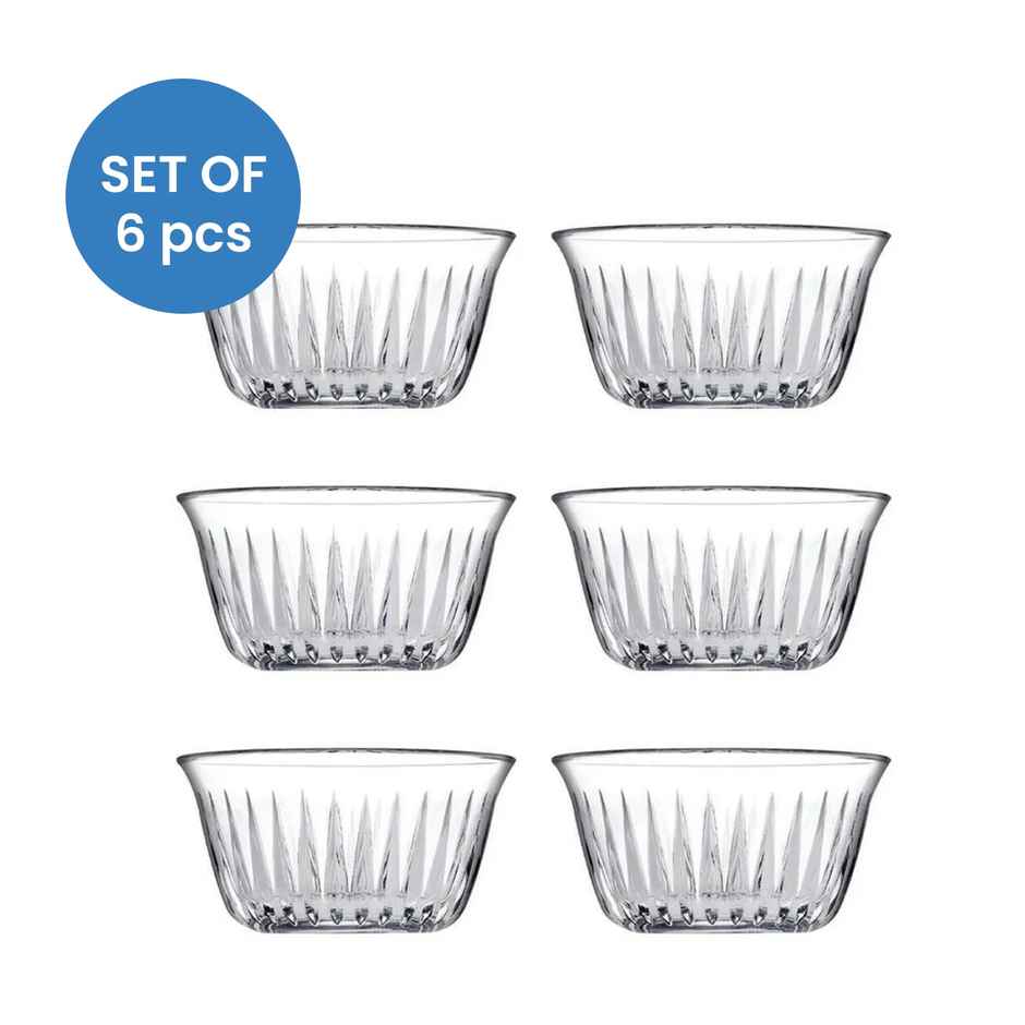 BAY6 Imported Glass Bowl Set - 175 ml - (6pc)