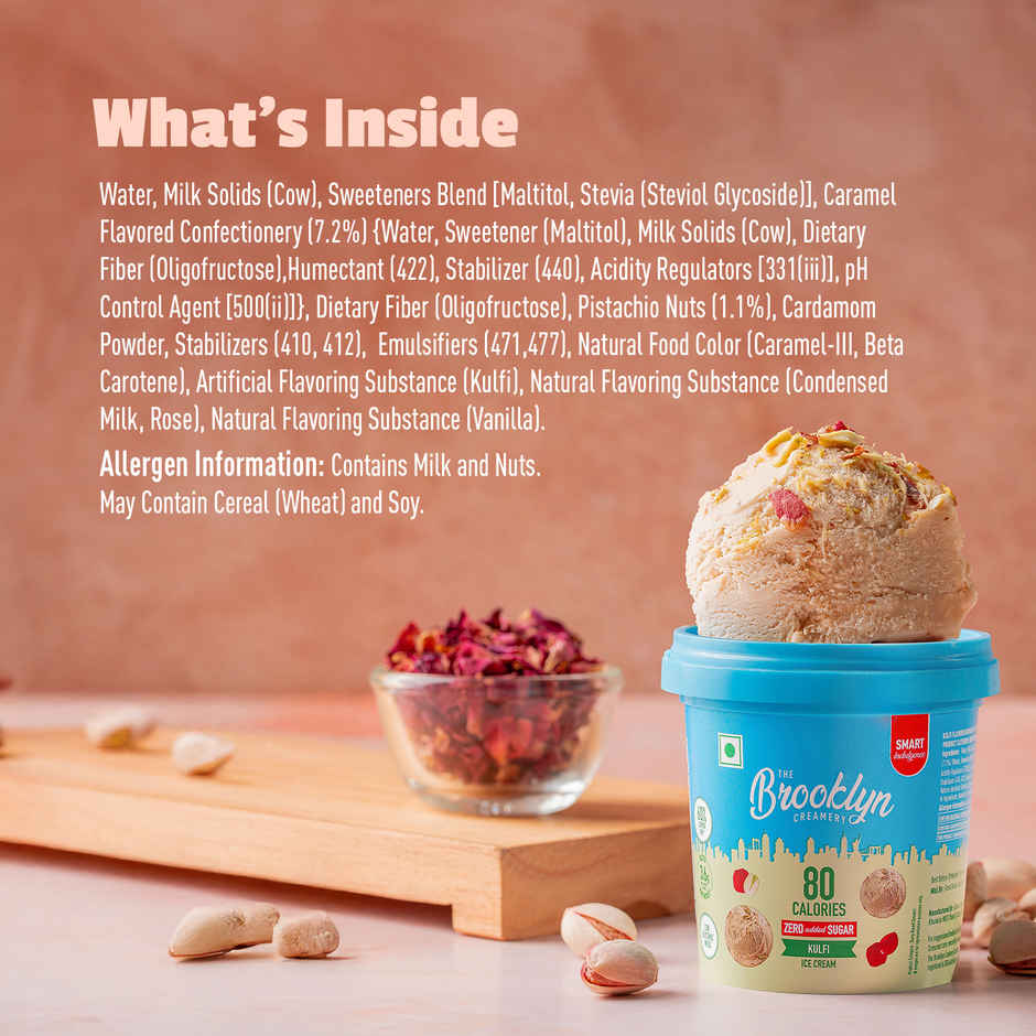 The Brooklyn Creamery Kulfi Ice Cream Cup |Low Calorie Zero Added Sugar