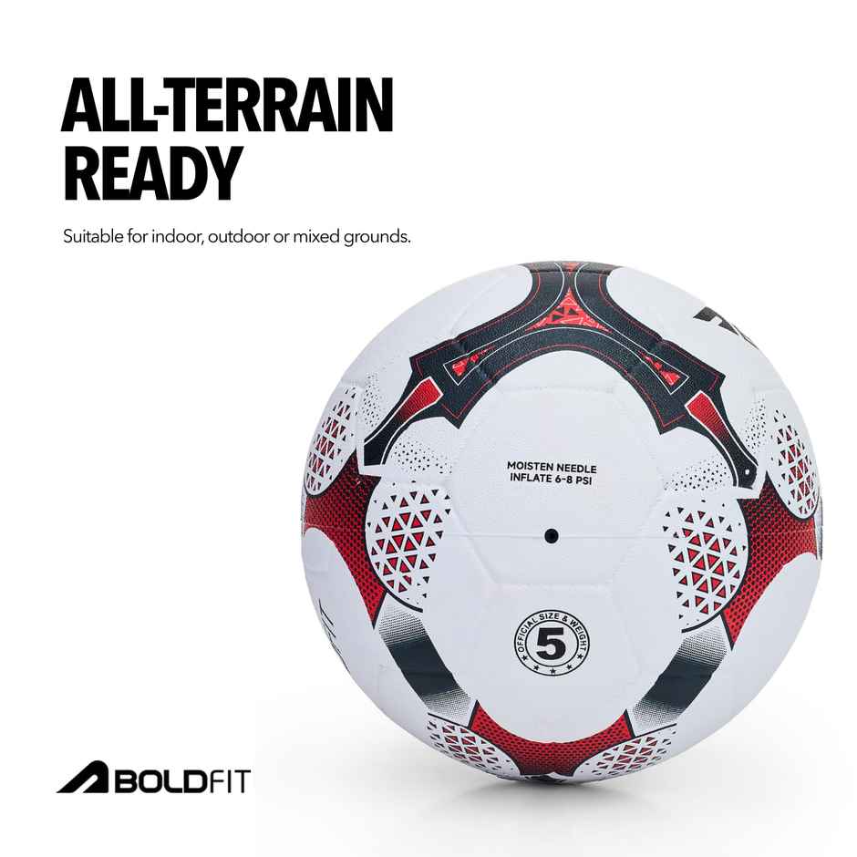 Boldfit Blaze Rubber Moulded Football | Size 5 | For Ground Types