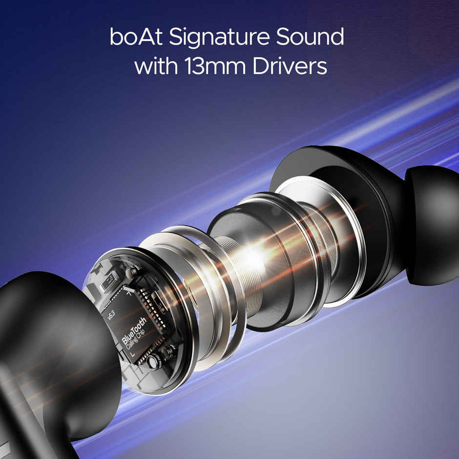 boAt Airdopes 170 TWS Earbuds w/ 50H Playtime, Quad Mics ENx Tech & BEAST Mode for Gaming (Classic Black)