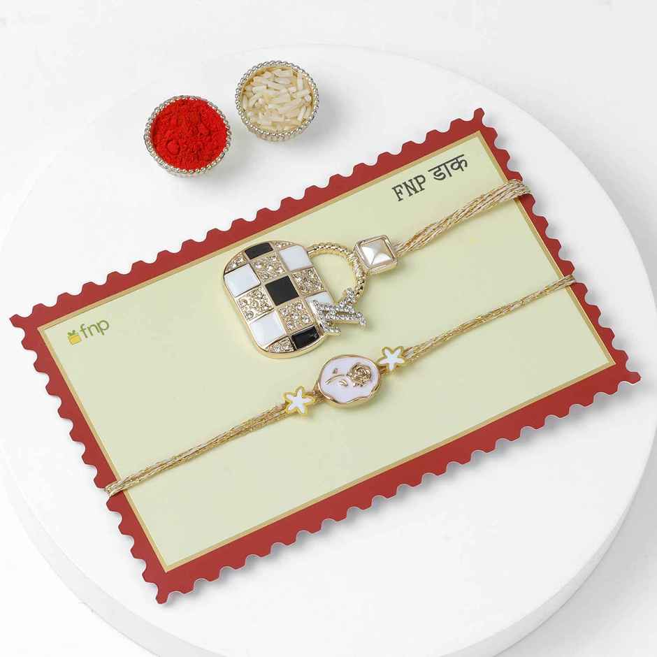 Bhaiya Bhabhi Rakhi | Elegant Vogue | Pack of 2 | FNP