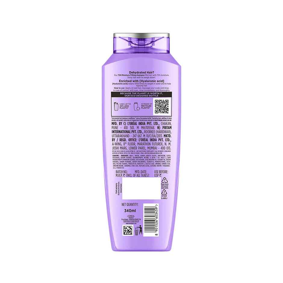 L'Oreal Paris Hyaluron Moisture Shampoo with Hyaluronic Acid for Dry & Dehydrated Hair